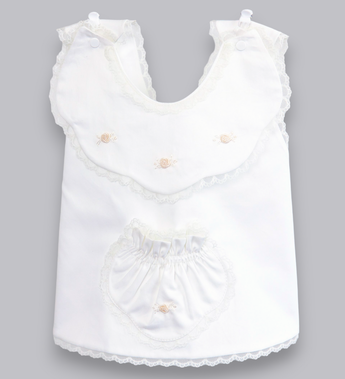 12002 HANDMADE HANDMADE EMBROIDERY BABY BIB