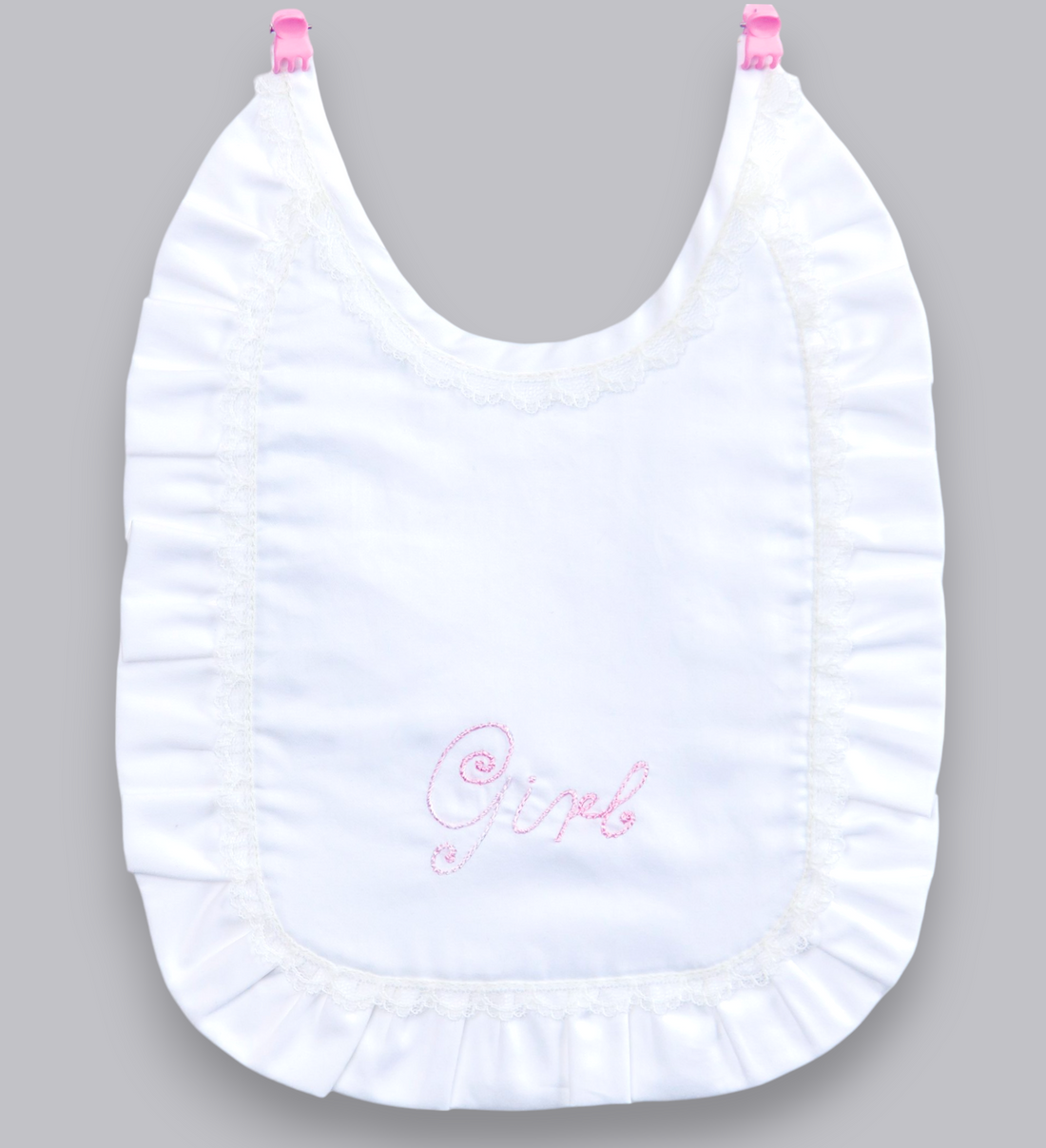 12004-P HANDMADE HANDMADE EMBROIDERY BABY BIB