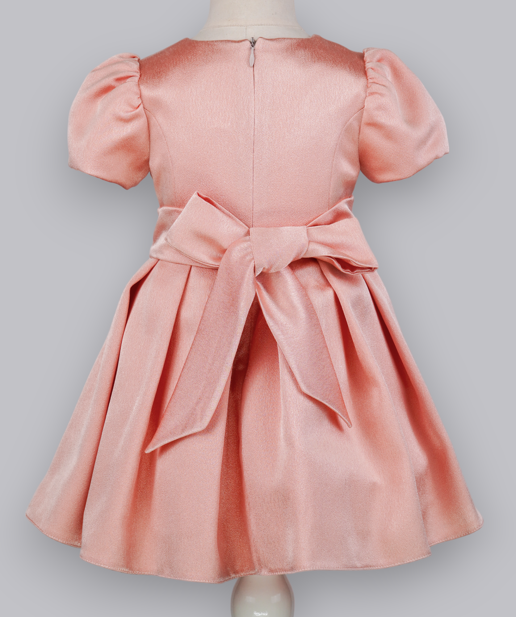 04096 PINK ROSE WITH PEARLS HANDMADE BABY GIRL DRESS