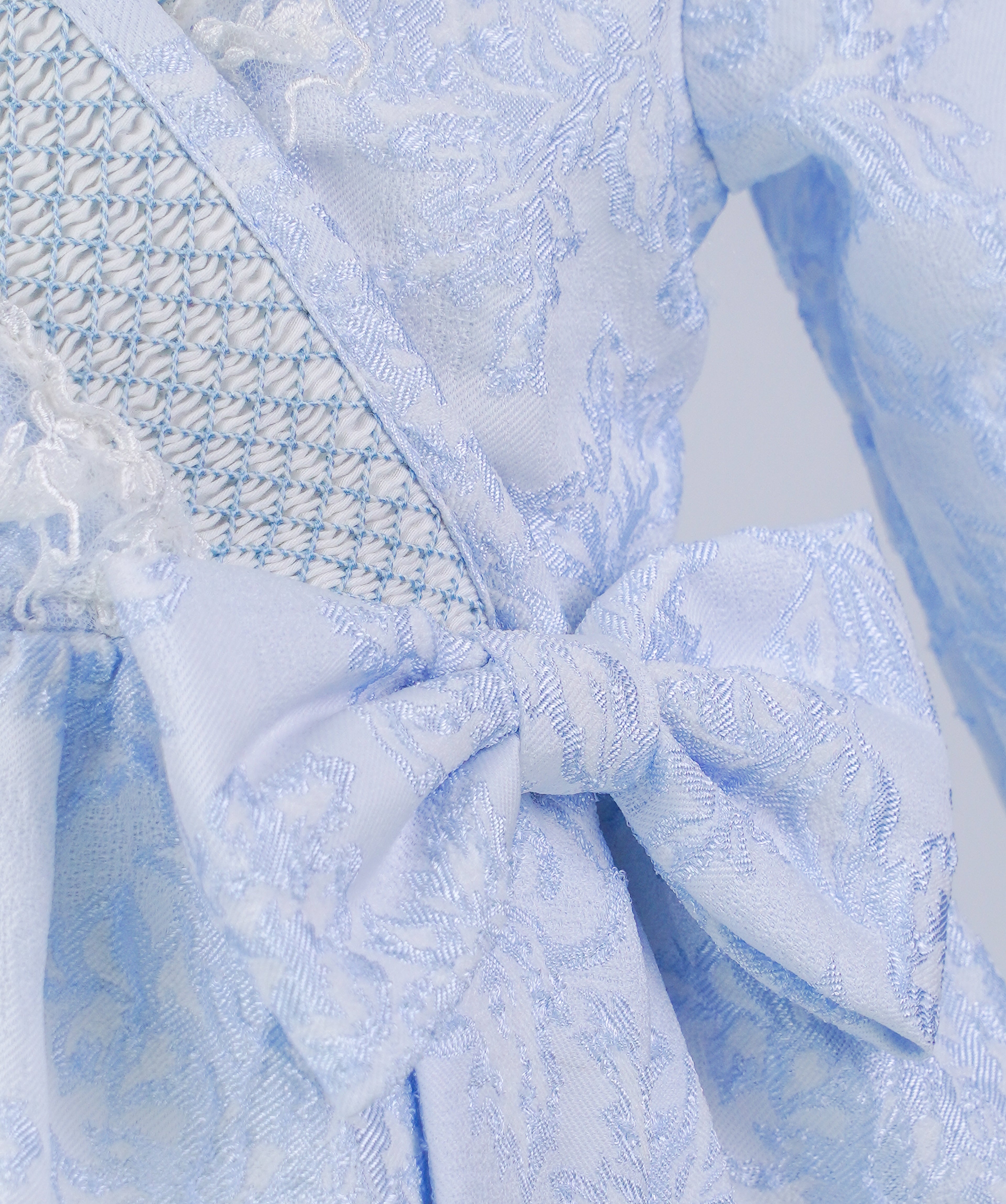 04115 KNOCKED PLITTING HANDMADE BABY GIRL DRESS