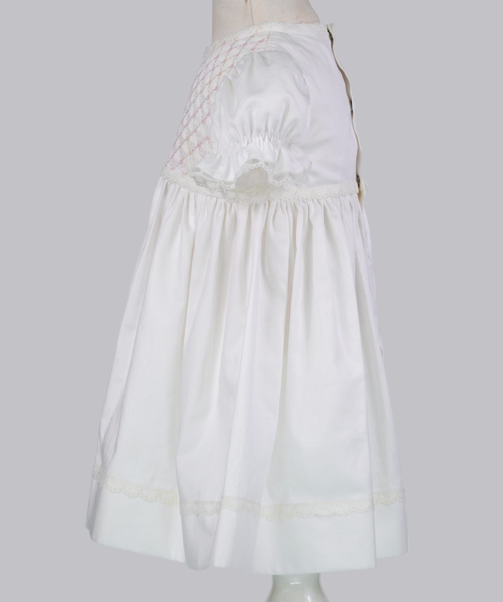 04105 FULL PLITTING HANDMADE BABY GIRL DRESS