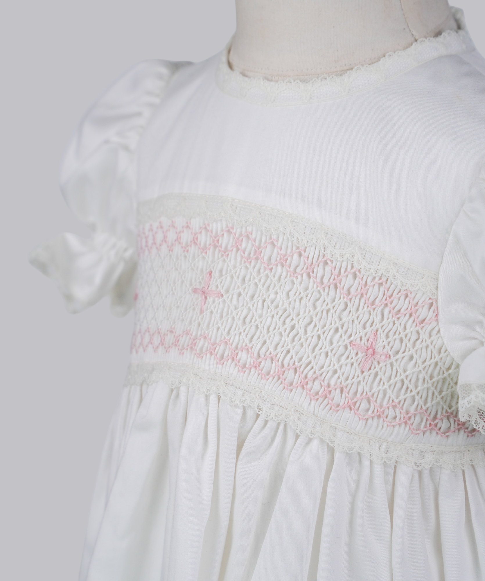 04106 PINK PAPATYA EMBROIDERY PLITTING BABY GIRL DRESS