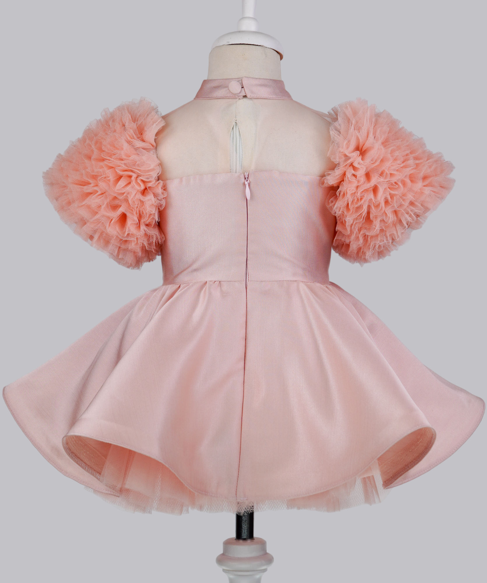 04134 PLUFFY HANDMADE BABY GIRL DRESS-SOMON