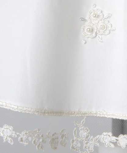 04009 PAPATYA HANDMADE BABY GIRL DRESS WITH PEARLS ROSES