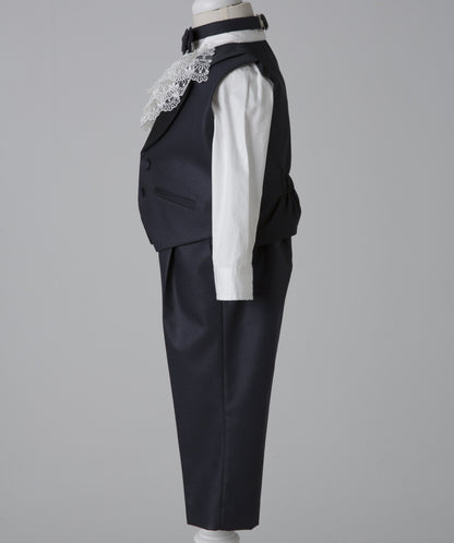 05004 HANDMADE BOYS TUXEDO 5PCS SET WITH SPECIAL LACE SHIRT