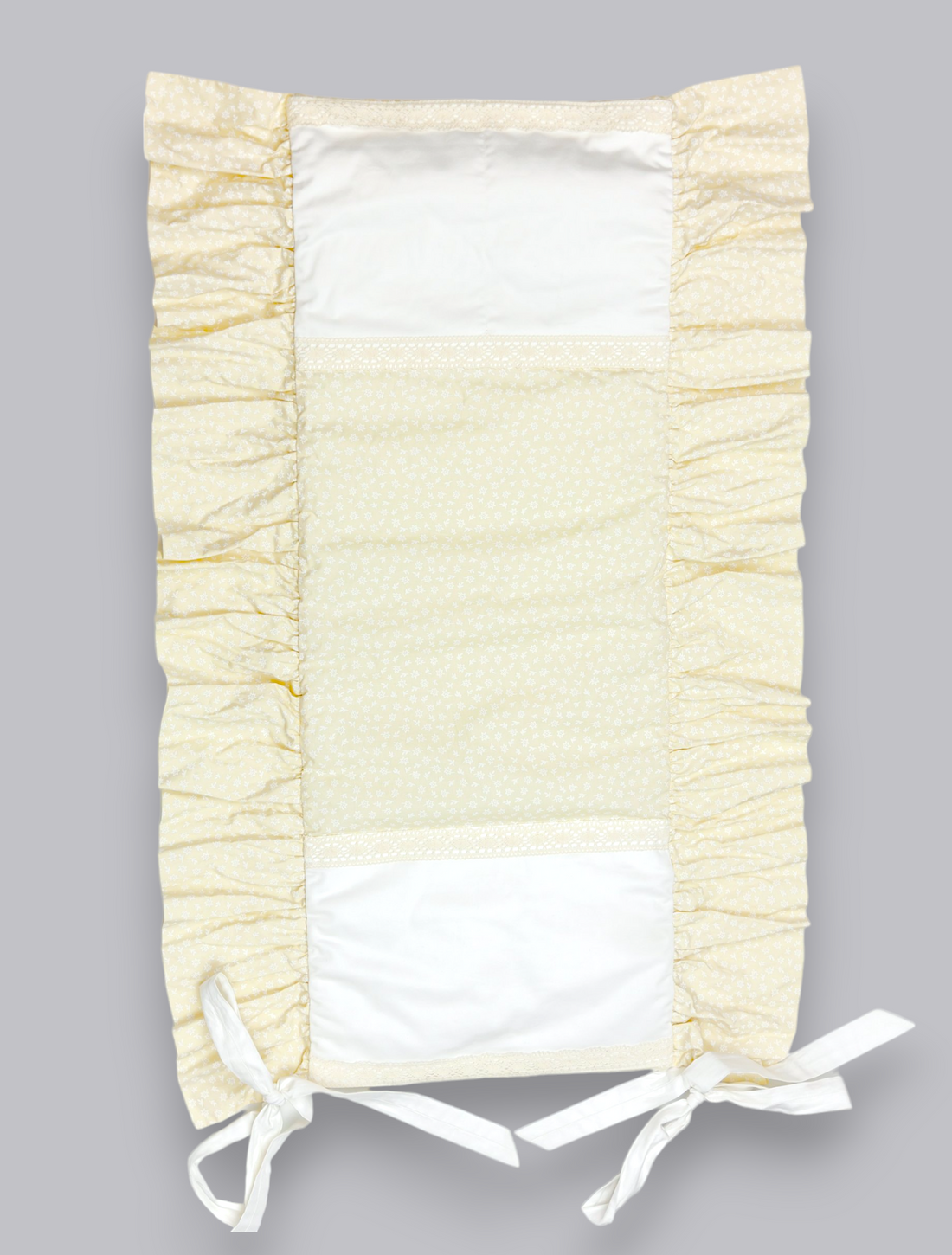 19005 HANDMADE EMBROIDERY CHANGING MAT BEIGE