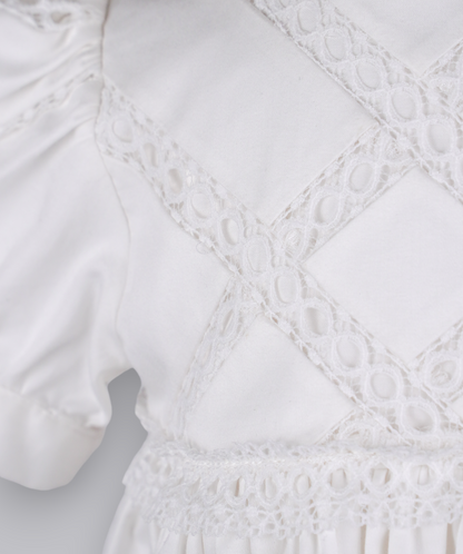 04132 CLASSIC LACE HANDMADE BABY GIRL DRESS