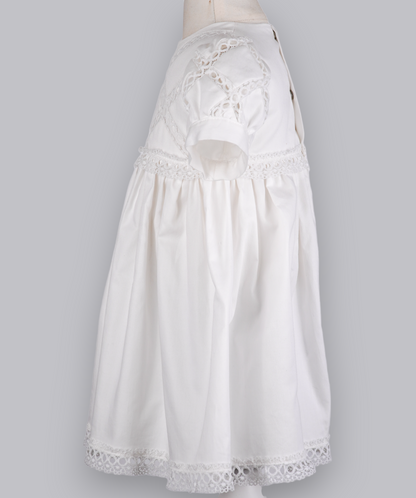 04132 CLASSIC LACE HANDMADE BABY GIRL DRESS