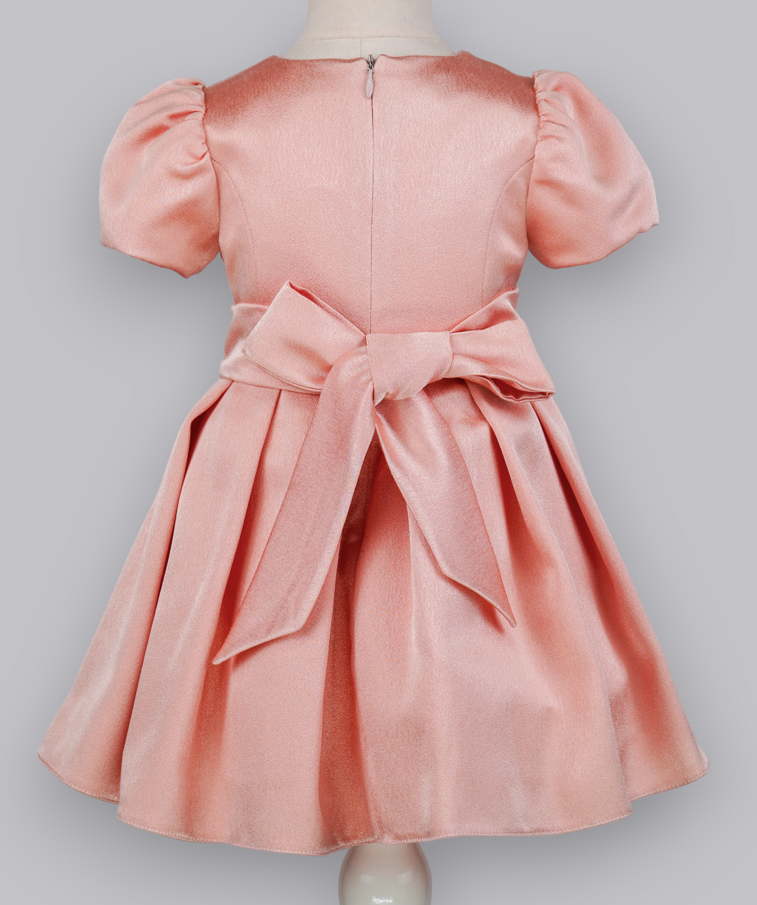 04096 PINK ROSE WITH PEARLS HANDMADE BABY GIRL DRESS