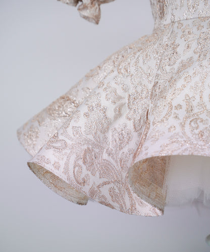 04131 GOLDEN ROSES HANDMADE BABY GIRL DRESS