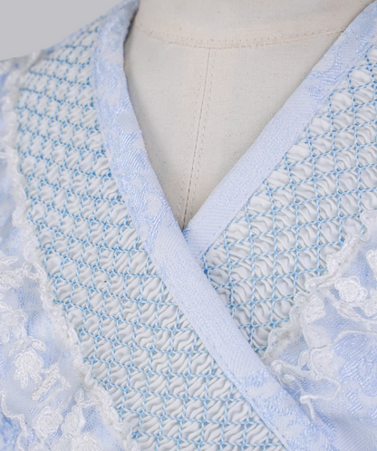 04115 KNOCKED PLITTING HANDMADE BABY GIRL DRESS