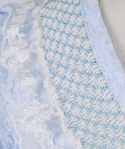 04115 KNOCKED PLITTING HANDMADE BABY GIRL DRESS