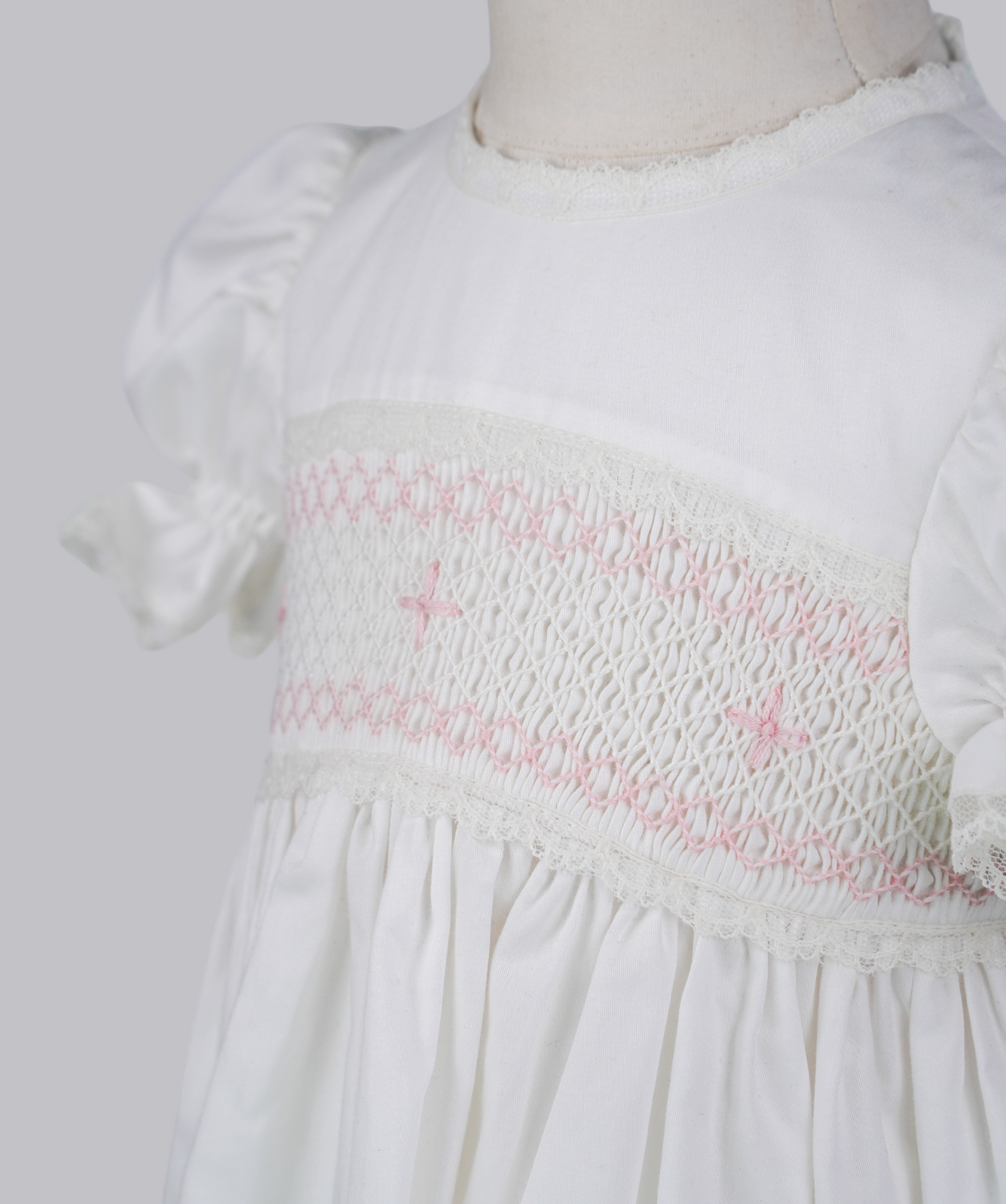 04106 PINK PAPATYA EMBROIDERY PLITTING BABY GIRL DRESS