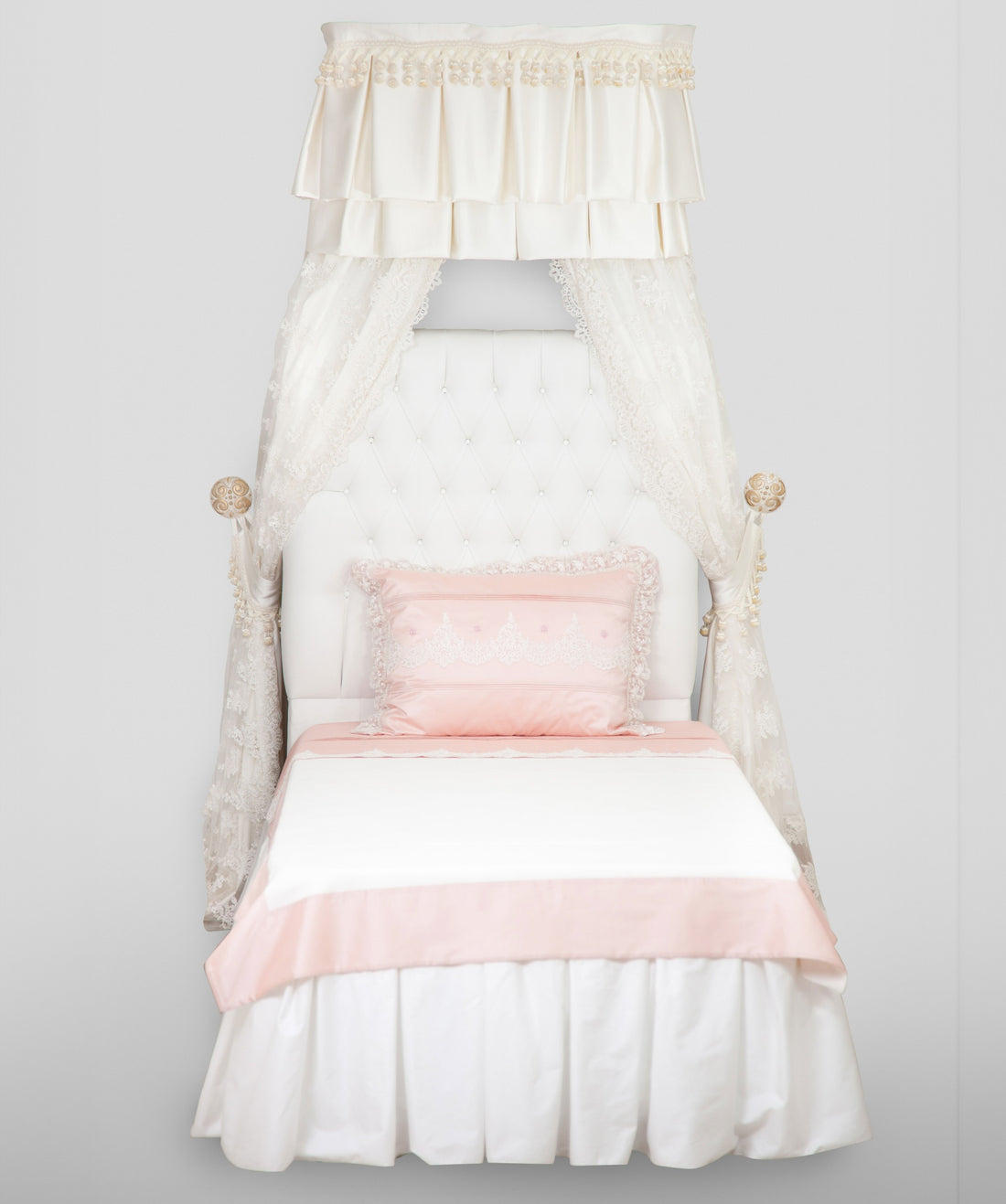 007 LUXURY HANDMADE EMBROIDERY NATURAL SILK MOTHER BEDDING SET PINK